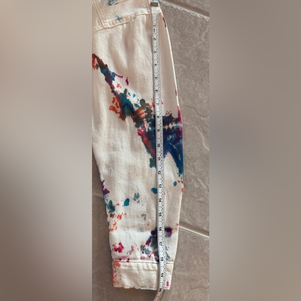 *NWOT* - WREN & GLORY COLORFUL SPLATTER DENIM JACKET - Picture 12 of 12